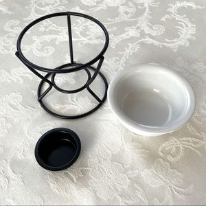 Mini Chocolate Fondue Set Black and White